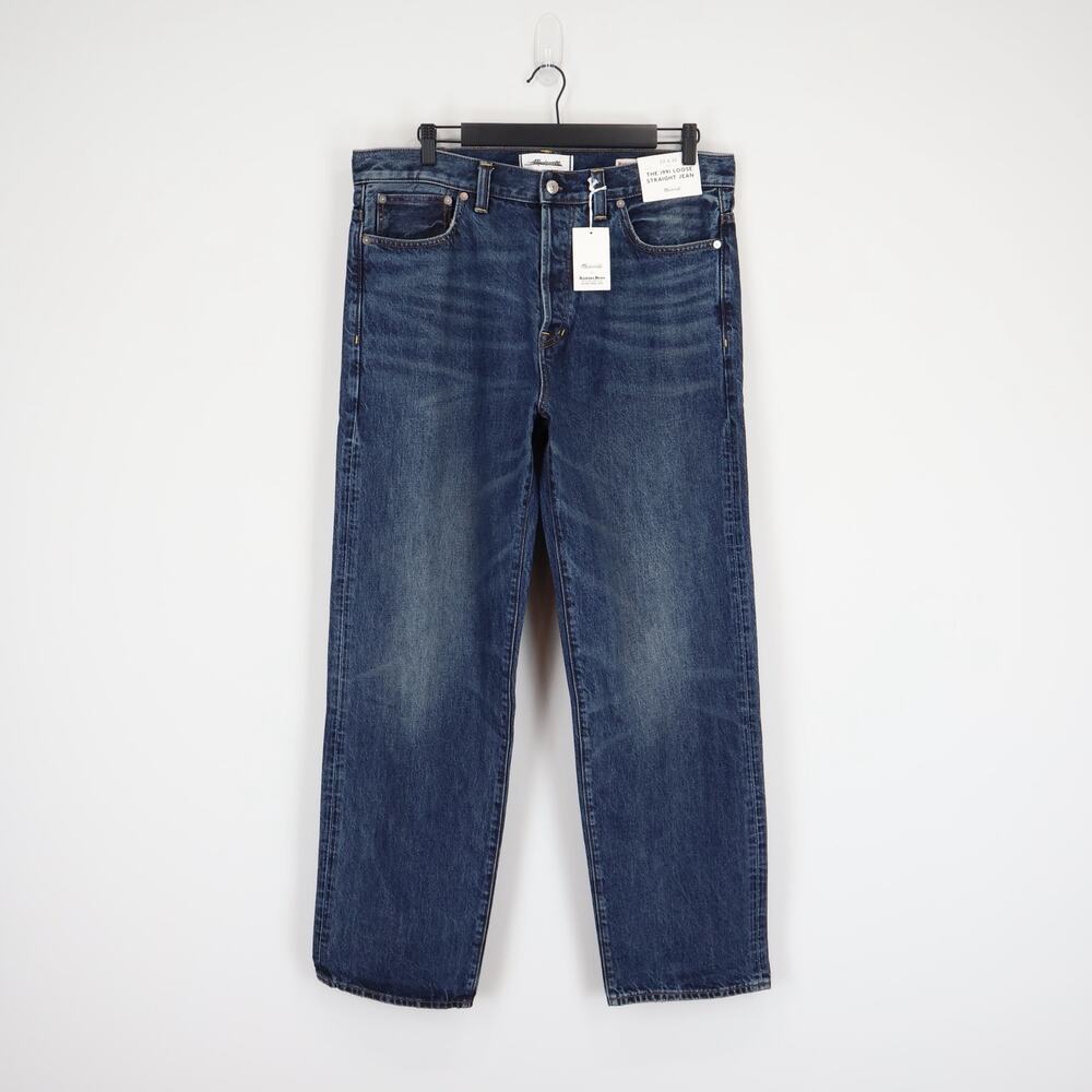 Madewell Men's The 1991 Loose Straight Jean Japanese Denim Fairside Wash 33x32 - Picture 2 of 10